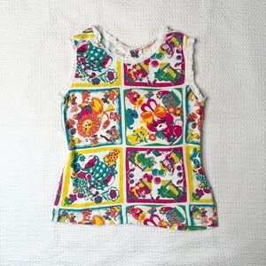 Vana Vana j-fashion graphic pointelle tank